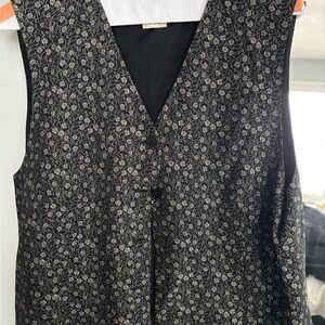 Floral Black and Gray Women's Vest